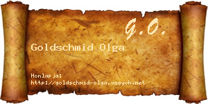 Goldschmid Olga névjegykártya